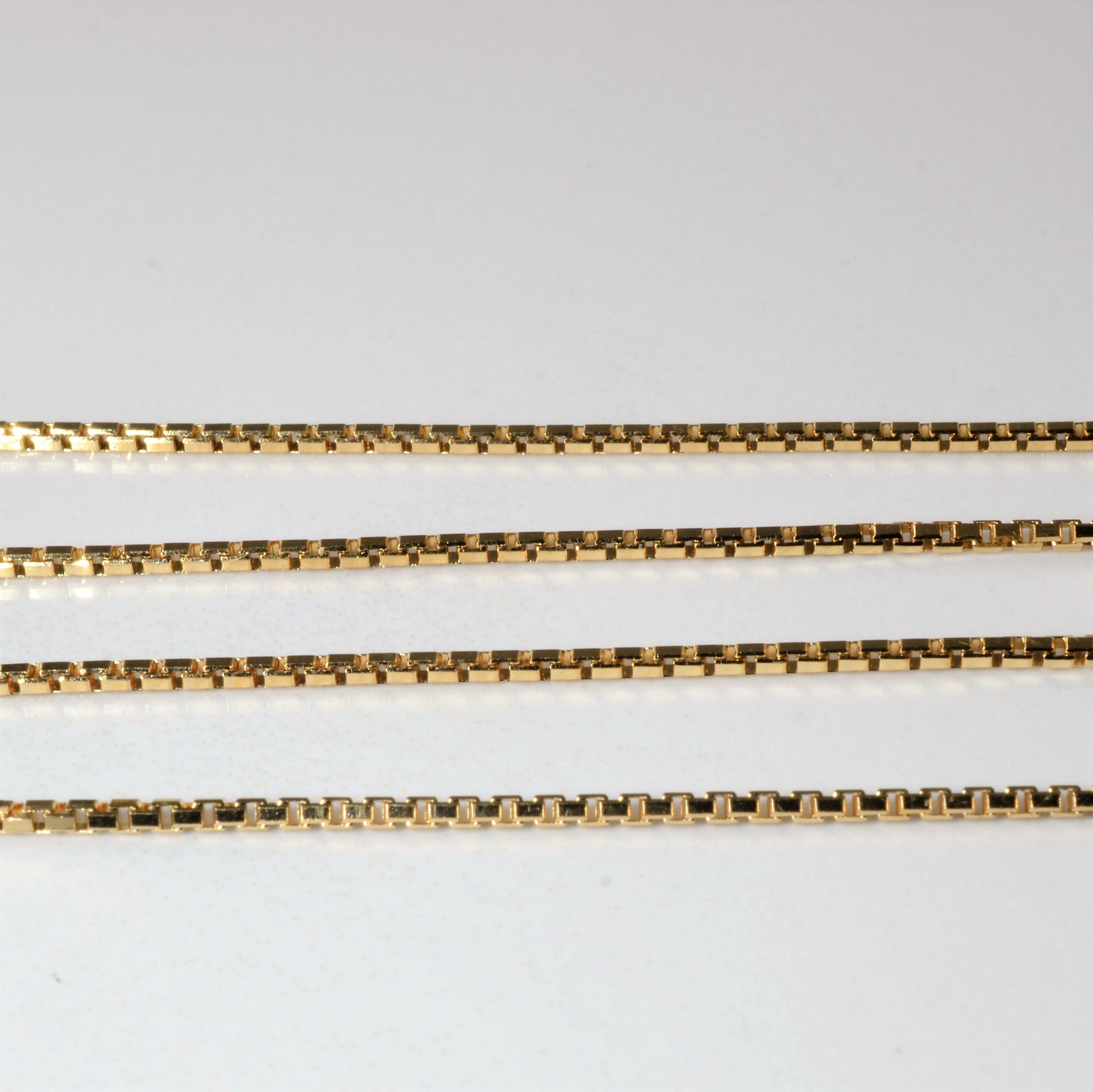 10K Yellow Gold Box Chain Necklace for Women - 16 Inch Dainty & Elegant Jewelry - Perfect for Everyday Wear, Gifts & Special Occasions