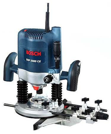 BOSCH GOF2000CE 240V Professional Router with Maximum Router Cage Stroke - Perfect for Woodworking, DIY Projects, and Precision Edge Trimming
