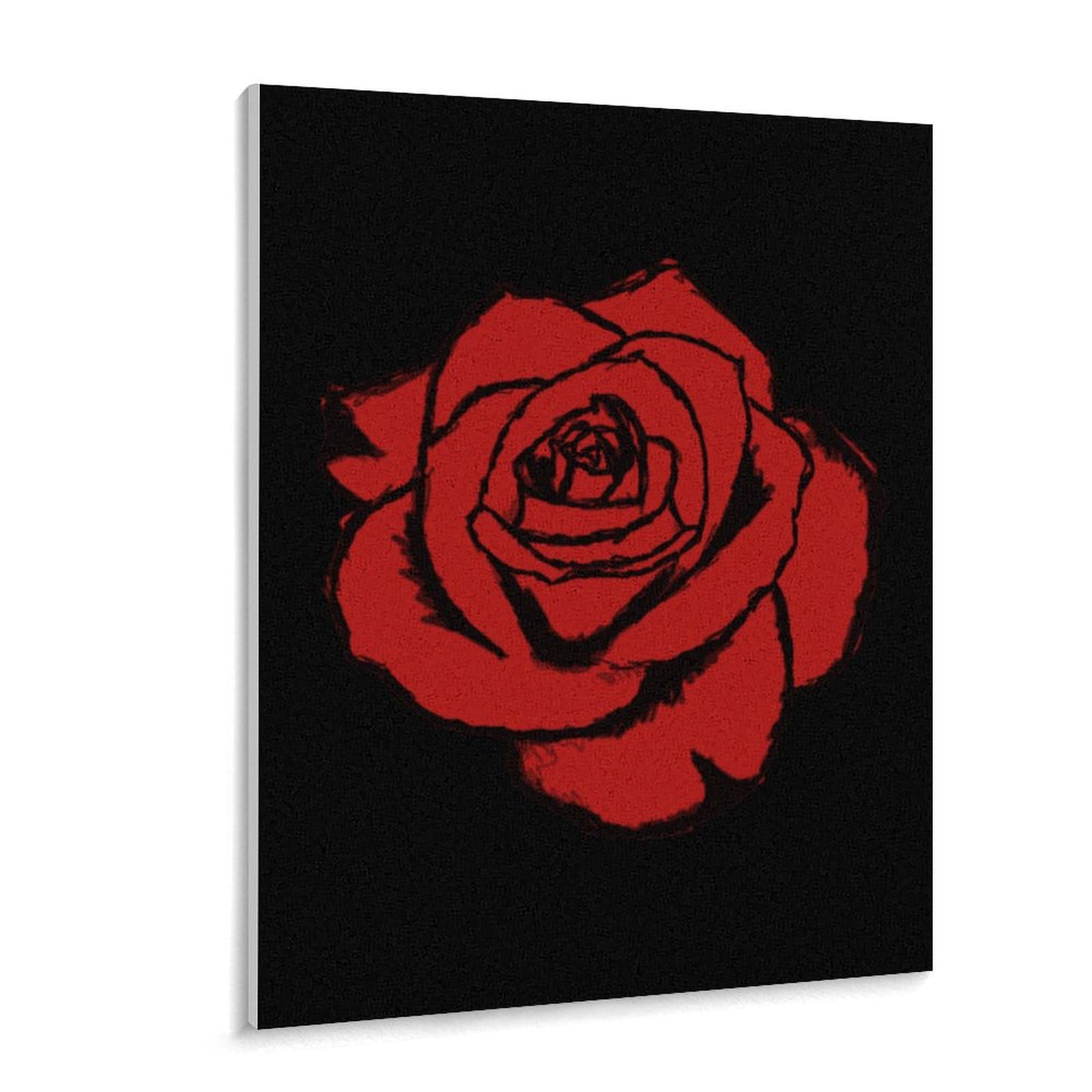 Personalized Red Rose Adult Paint by Number Kit - Digital Oil Painting Set with Frame for Stress Relief & Home Decor | Creative Gift for Women, Mothers, Artists