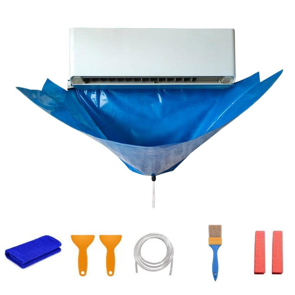 WAITLOVER AC Cover - Waterproof Air Conditioner Cleaning Protector Kit with Storage Bag | Dust & Dirt Protection for Indoor/Outdoor Units | Perfect for Home, Office & Seasonal Storage