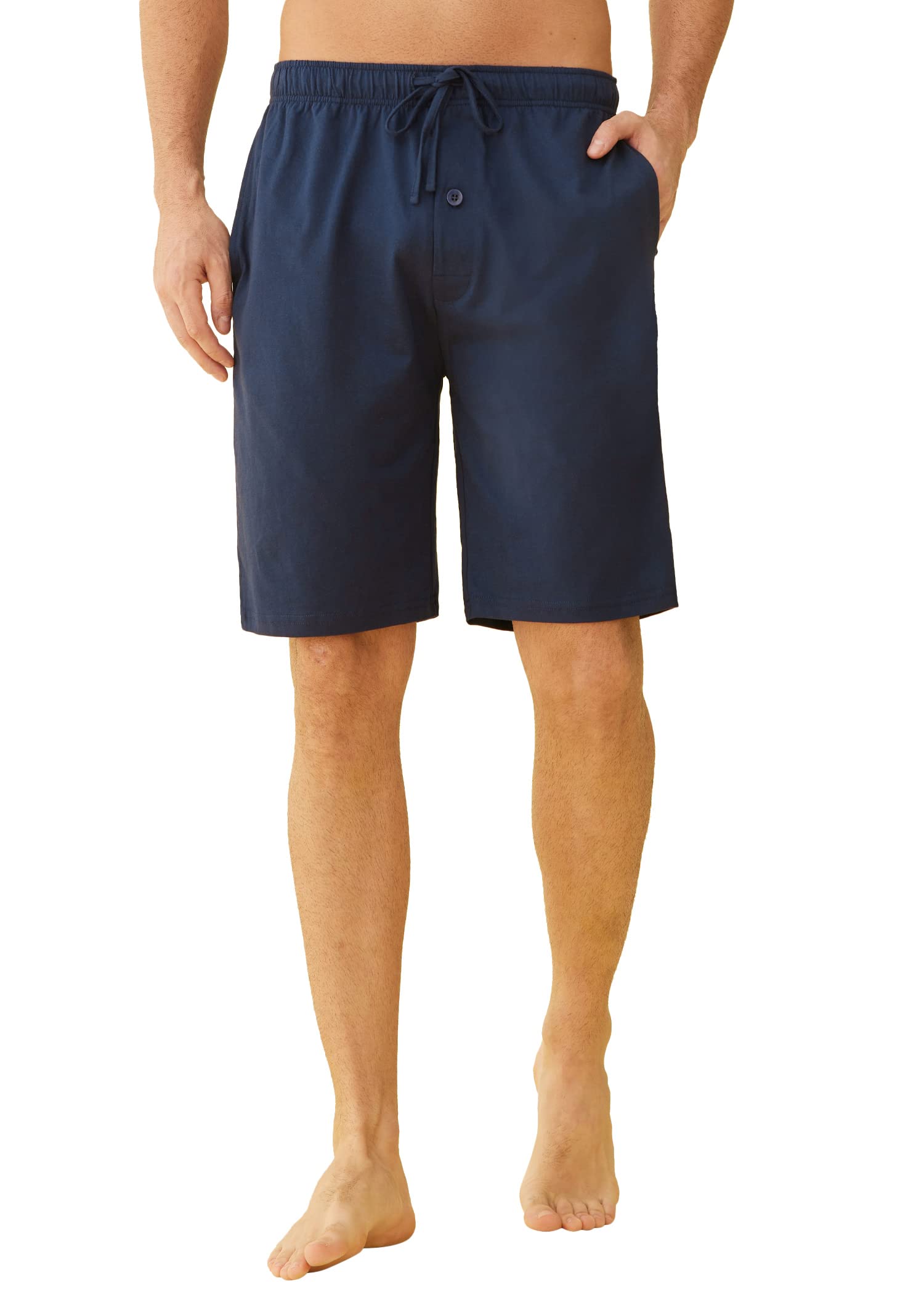 Men's Cotton Pajama Pants - Soft Lounge Sleep Shorts with Pockets | Comfortable Home Wear & Sleepwear for Relaxing