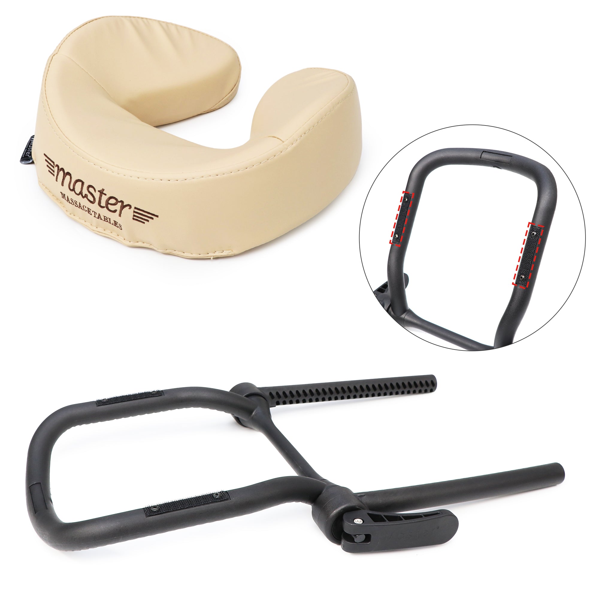 MASTER MASSAGE Adjustable Portable Massage Table with Face Cradle & Ultra Plush Face Cushion - Black - Professional Spa, Home Use, Physical Therapy & Relaxation