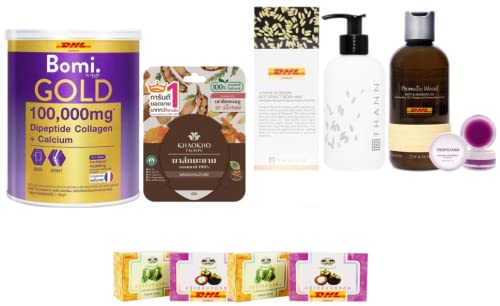 Premium Mizumi T-5712 Bomi Collagen Set with THANN Jasmine Blossom Body Milk | Anti-Aging Skincare Gift Set | Free Tomato Facial Mask Included | DHL Express Shipping | Perfect for Spa Days & Self-Care Routines