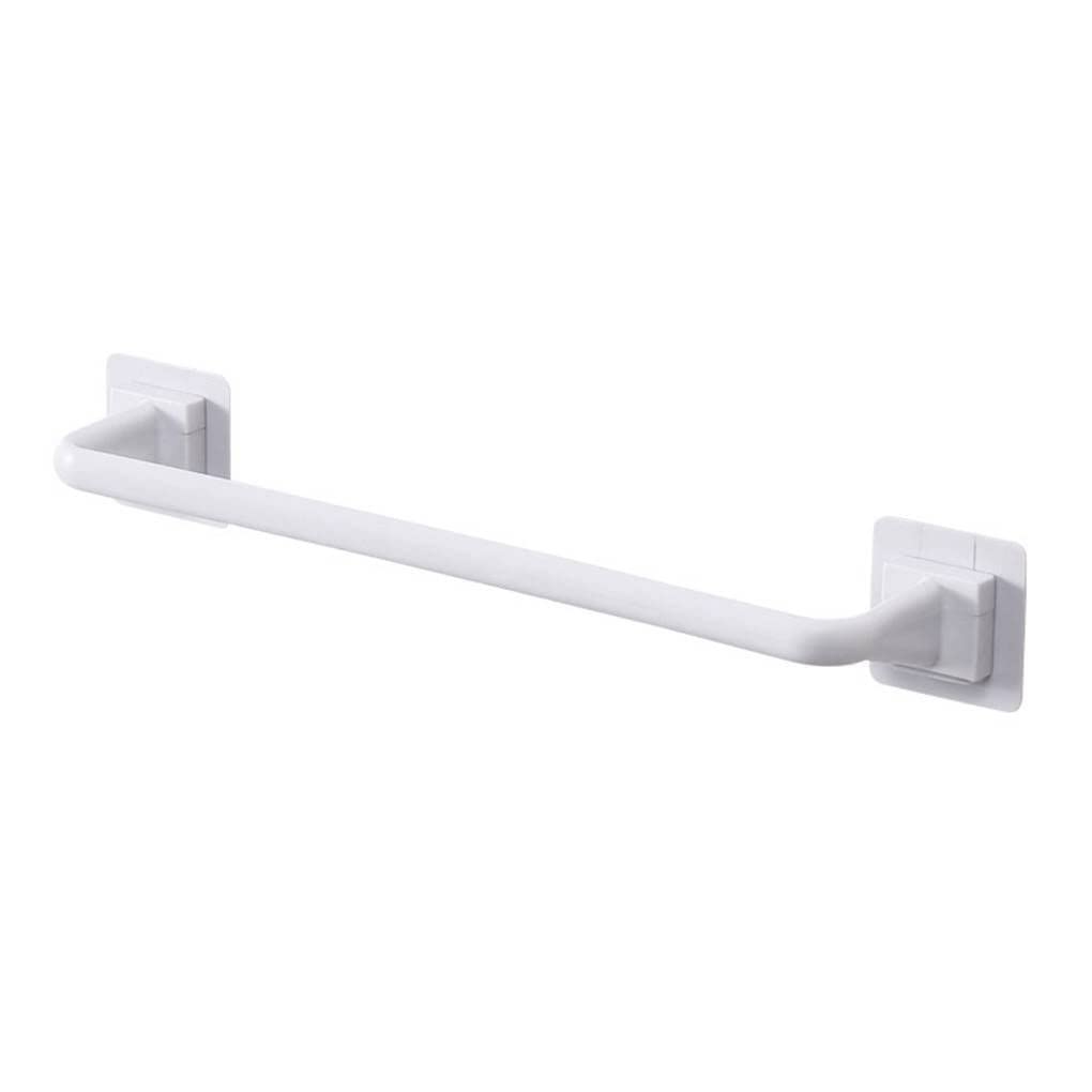 Durable Self-Adhesive Towel Holder - 24.5cm Black Wall-Mounted Bath & Kitchen Towel Rack - Easy Installation for Bathroom, Kitchen & Laundry Room Organization
