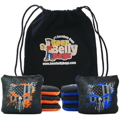 Blue/Orange Splatter Skulls