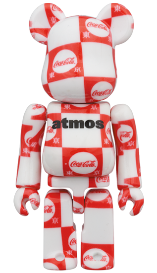 MEDICOM TOY BE@RBRICK atmos x Coca Cola Tokyo 100% & 400% Bearbrick Collectible Figure - Limited Edition Collaboration for Home Decor, Office Display & Gift for Collectors