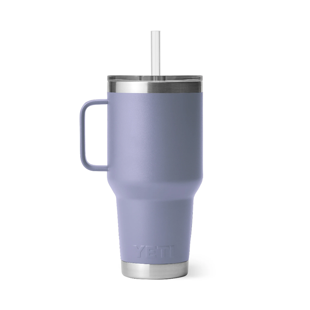 **35 oz Rambler Insulated Stainless Steel Mug with Straw Lid - Perfect for Coffee, Tea & Cold Drinks at Home, Office or Travel**