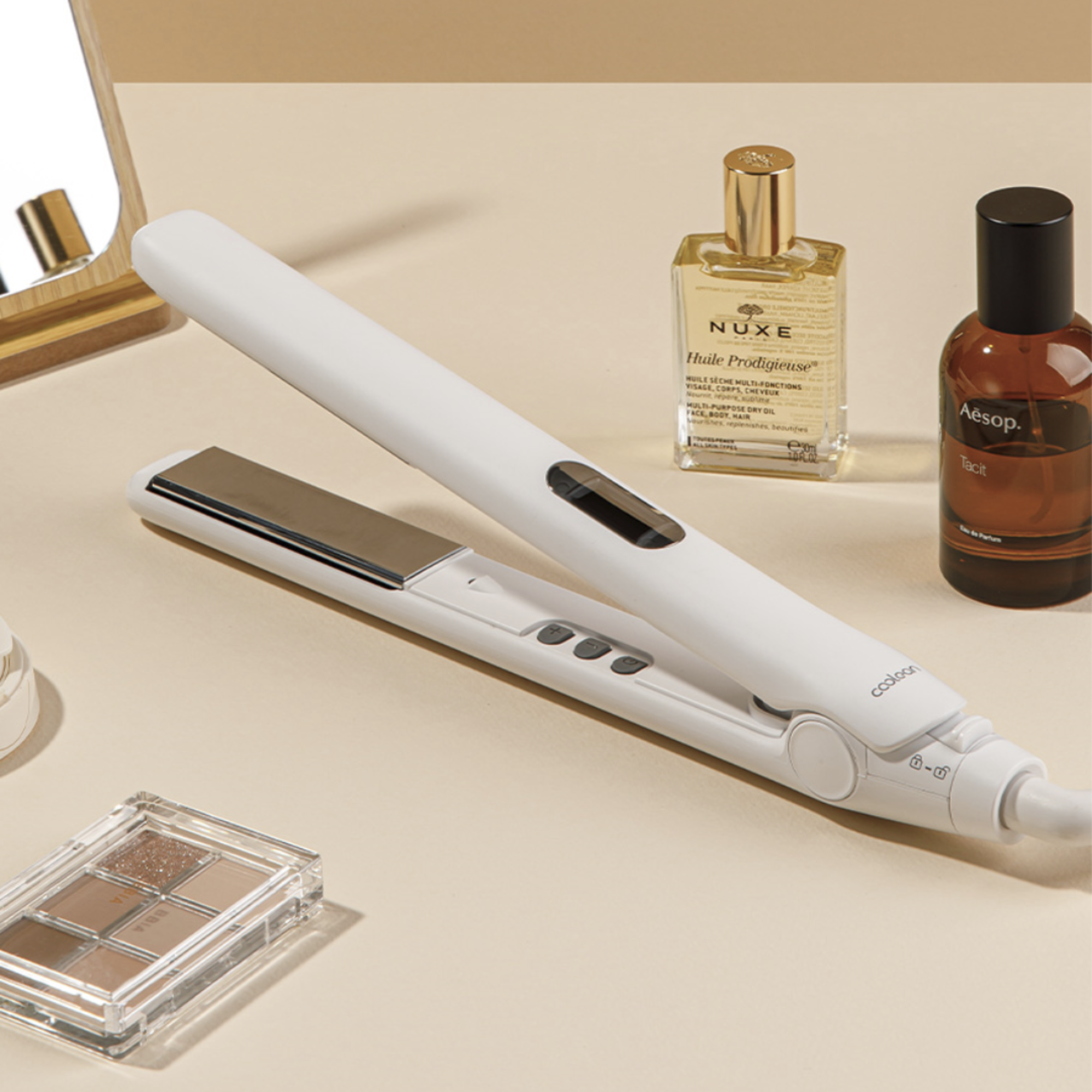 Coolean CL610 Korean Temperature Control Ionic Hair Straightener & Curling Iron for Smooth, Frizz-Free Styling - Perfect for Home Use, Travel & Salon-Quality Results