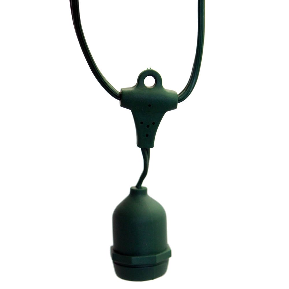 Vickerman Commercial 330-Foot Medium Base Socket Set with Green Wire - Perfect for Holiday Lighting, Christmas Decorations, and Outdoor Party Decor