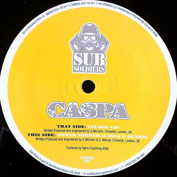 Caspa Louder VIP / Power Shower SUBSOL007 Sub Soldiers - Premium Bass Music for DJs & Clubs | High-Energy Electronic Dance Tracks for Nightlife & Festivals
