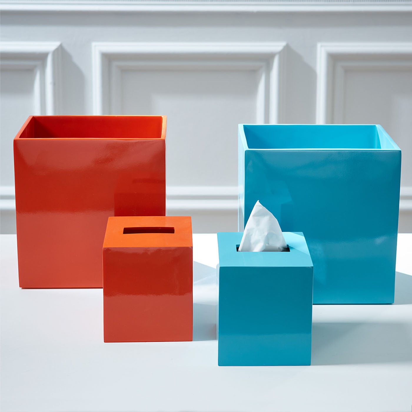 Elegant Lacquer Tissue Box Holder - Decorative Home & Office Tissue Dispenser for Living Room, Bedroom, or Bathroom