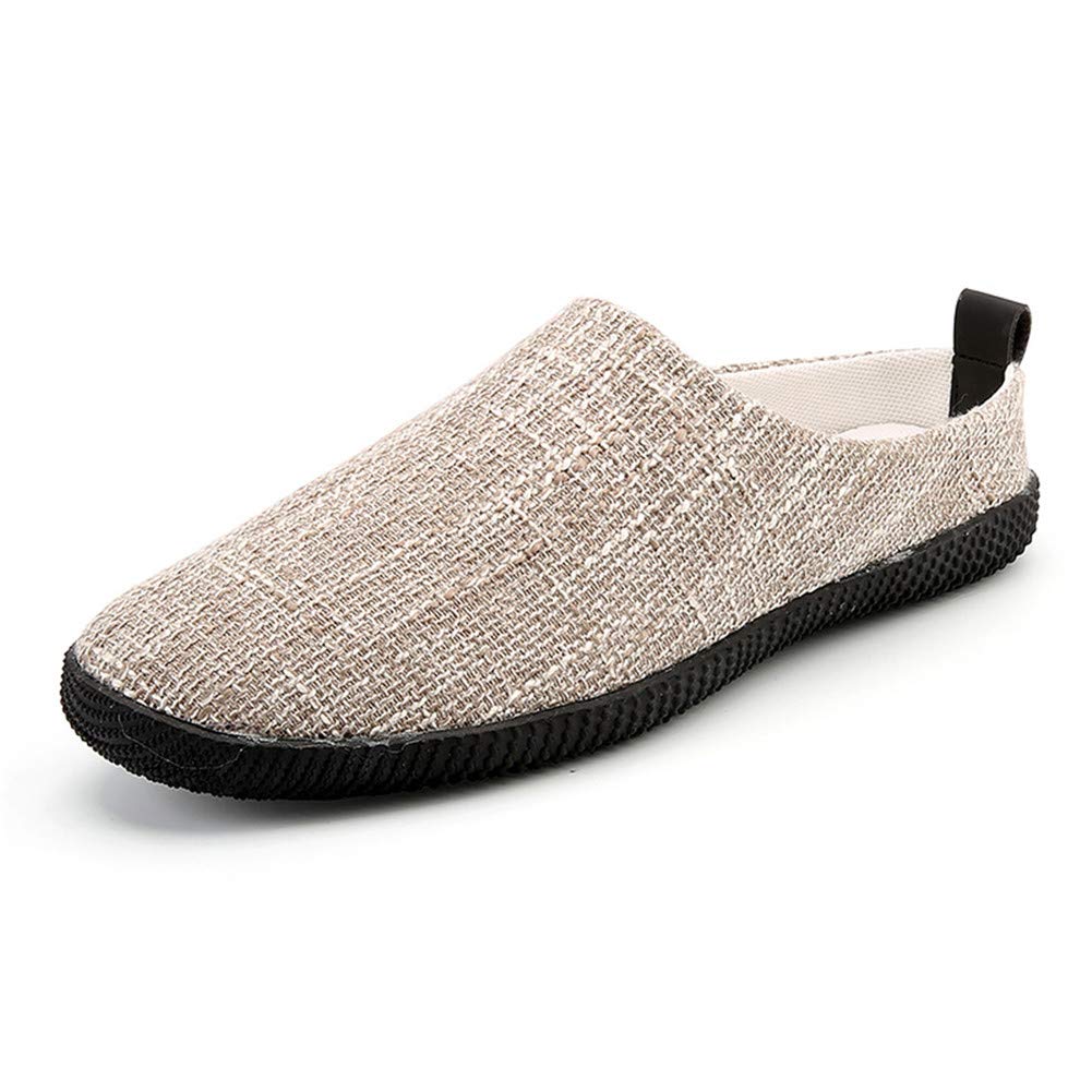 MizHome Men's Breathable Open-Back Loafers - Slip-On Clogs & Slippers for Indoor/Outdoor Wear - Comfortable Casual Slide Sandals for Home, Beach, and Relaxation