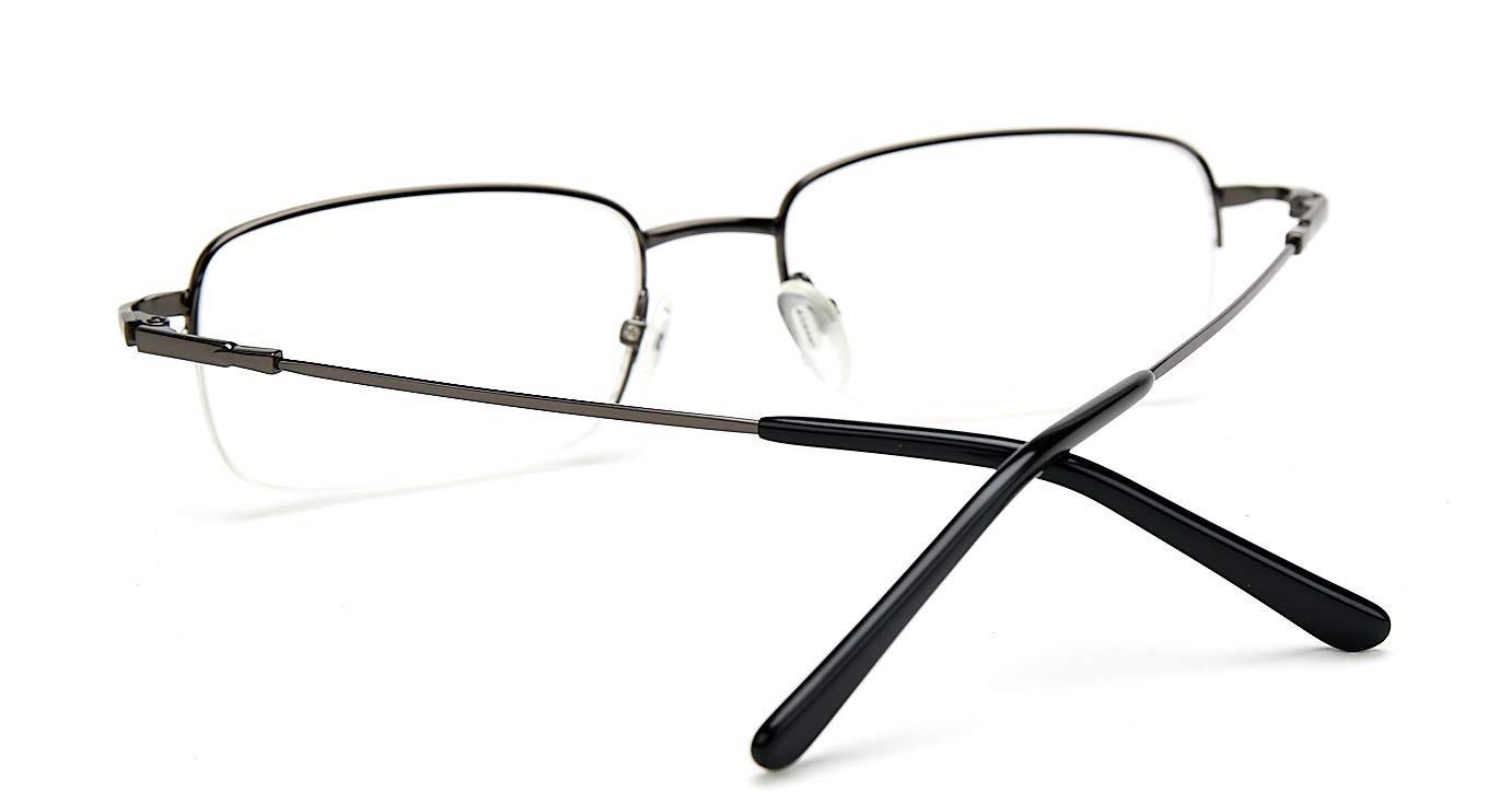 Progressive Multifocal Computer Reading Glasses for Men - Blue Light Blocking Presbyopic Eyeglasses with Memory Metal Frame | Perfect for Office Work, Gaming & Screen Time