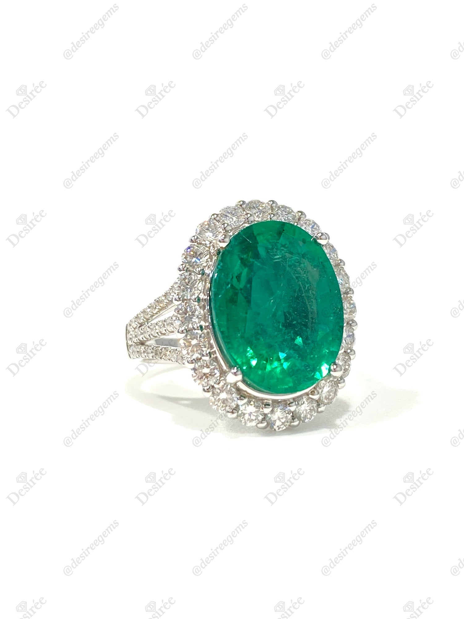 6.98ct Natural Emerald Ring for Women - Genuine Green Gemstone Jewelry for Engagement, Wedding & Special Occasions