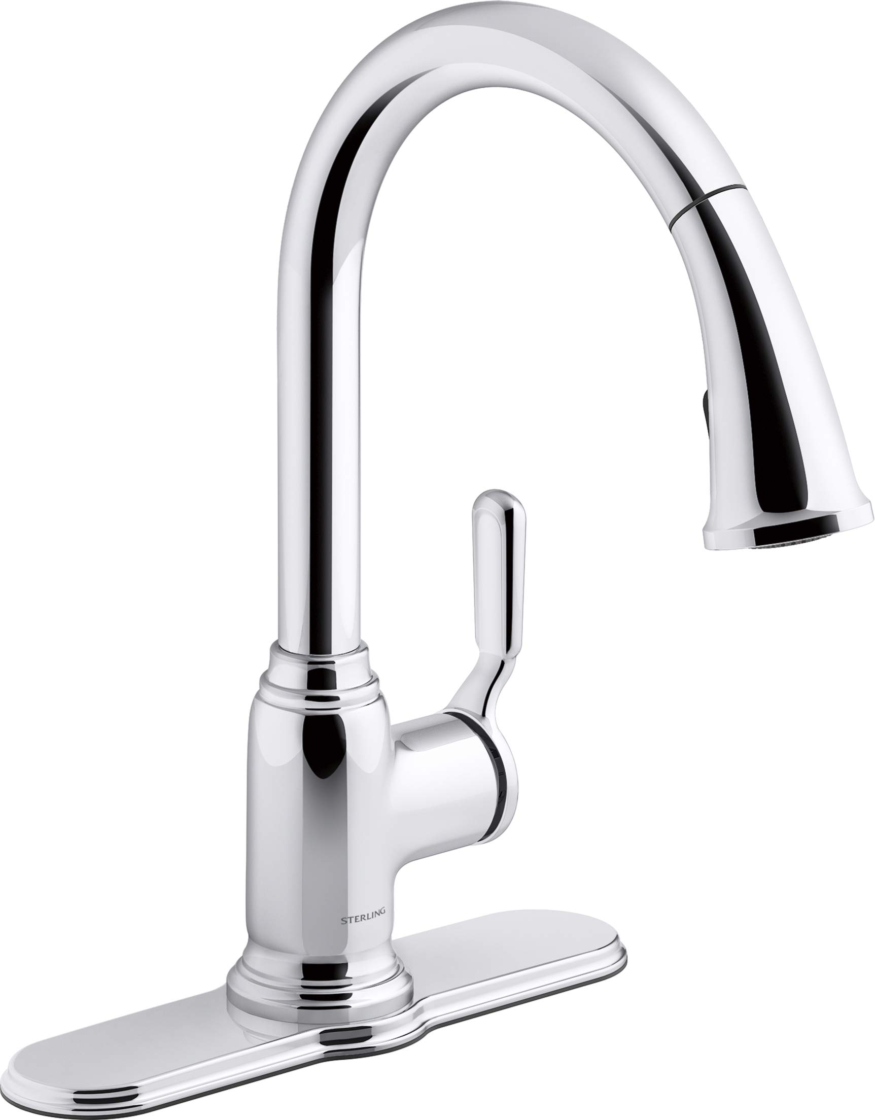 Ludington® Pull Down Kitchen Faucet - High Arc Modern Stainless Steel Sink Faucet with Sprayer for Easy Dishwashing & Cooking | Perfect for Home, Restaurant & RV Use