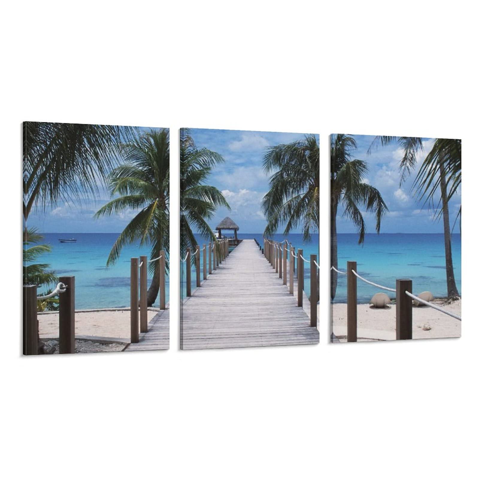 Bali Elephant Park Scenic Wall Art Poster - 16x24 Inch (40x60cm) Framed Home Decor Painting for Living Room, Bedroom & Office - Nature Landscape Wall Decoration
