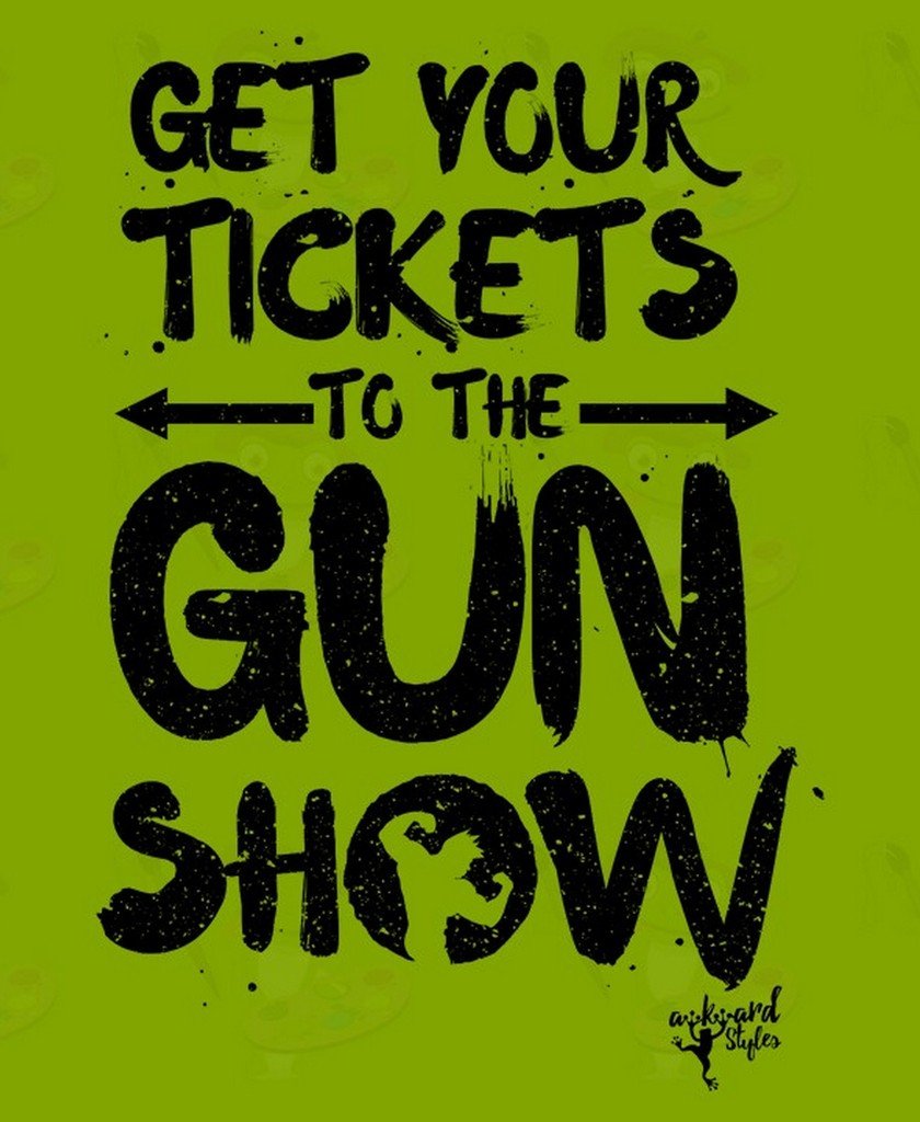 Awkwardstyles Funny Gun Show T-Shirt with Free Bookmark - Perfect for Gym, Weightlifting & Bodybuilding Enthusiasts
