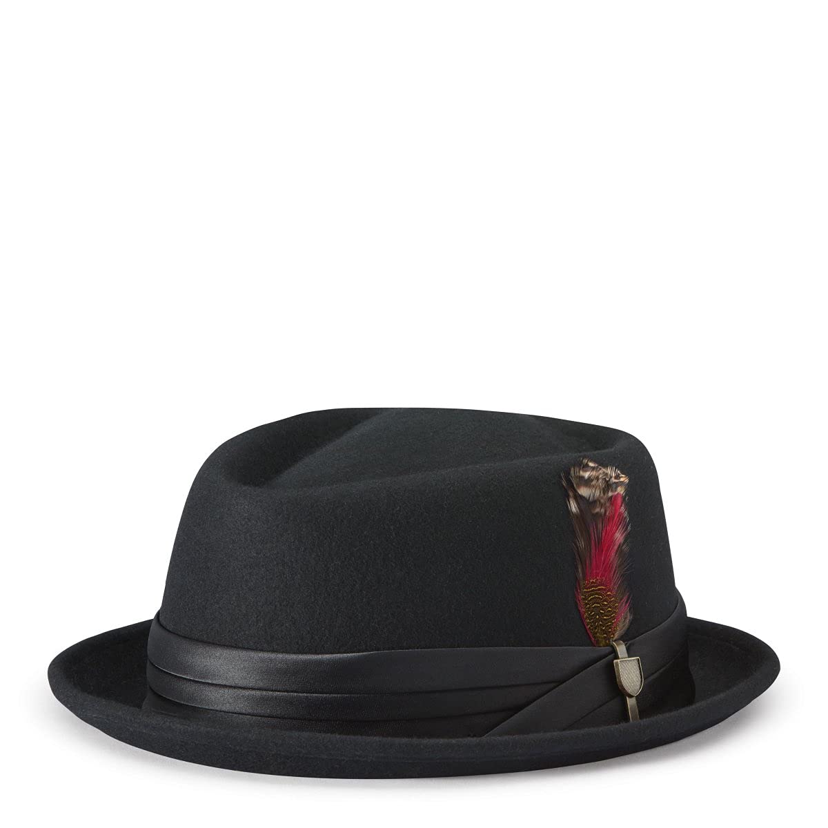 Brixton Men's Stout Pork Pie Hat - Classic Wool Fedora Style for Casual & Formal Wear - Perfect for Outdoor Events, Weddings, and Vintage Fashion