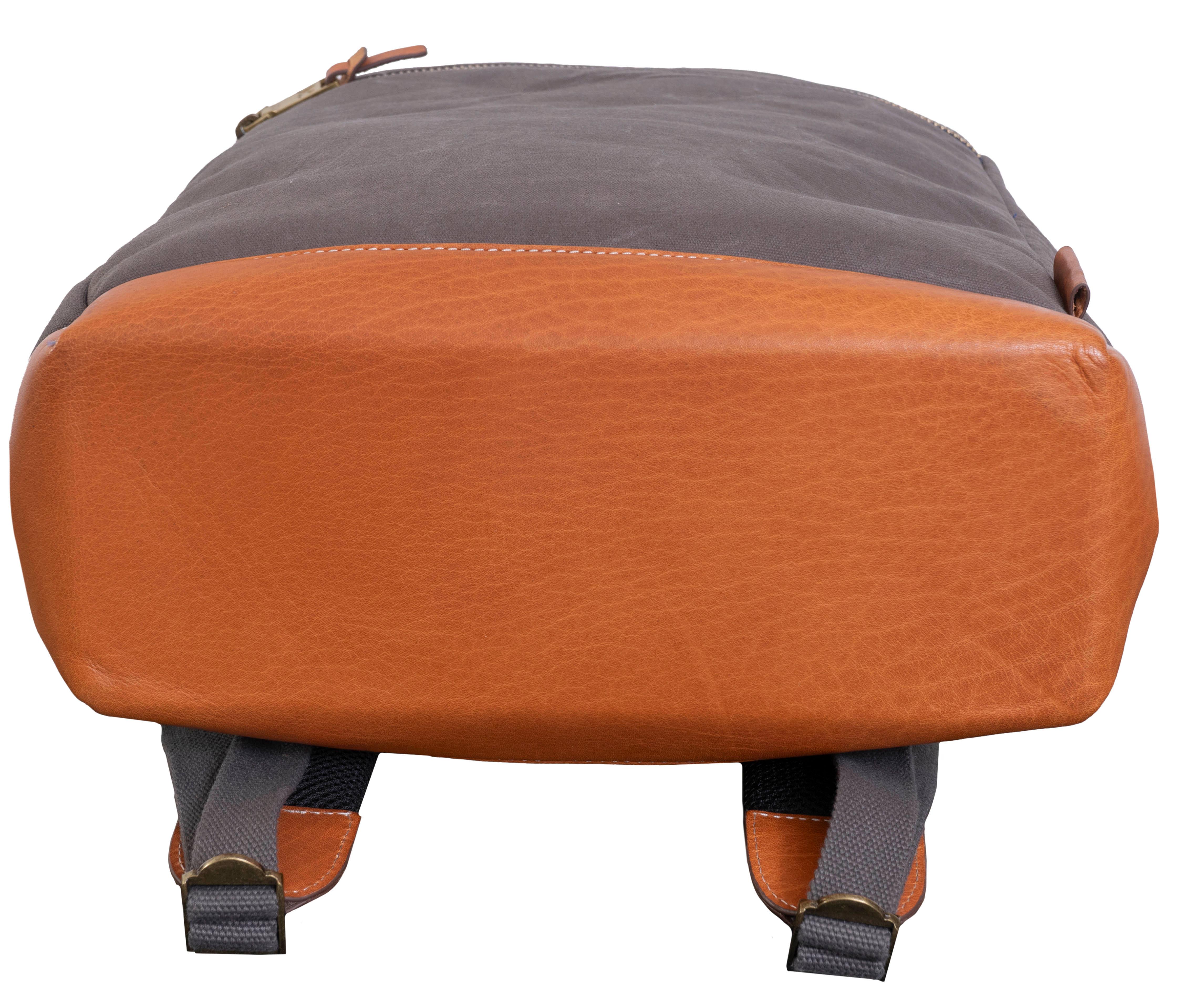 The Voyager 18” 20 oz. Waxed Canvas Travel Backpack - Durable Grey Hiking & Commuter Daypack for Men & Women | Perfect for Outdoor Adventures, Work & College