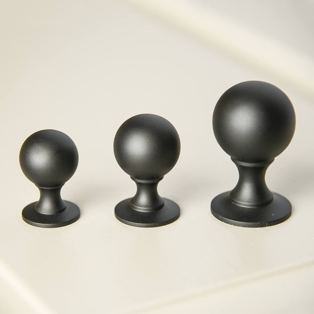 Black Penrose Cabinet Knob - Modern Matte Finish for Kitchen & Bathroom Cabinets, Dressers & Furniture Hardware - Easy Installation & Durable Design