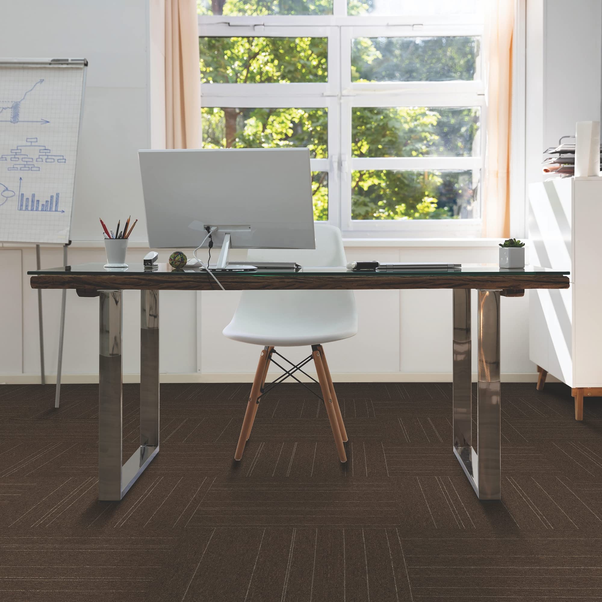 Mohawk Basics 24x24 Inch Berber Loop Pile Carpet Tiles - 0.07