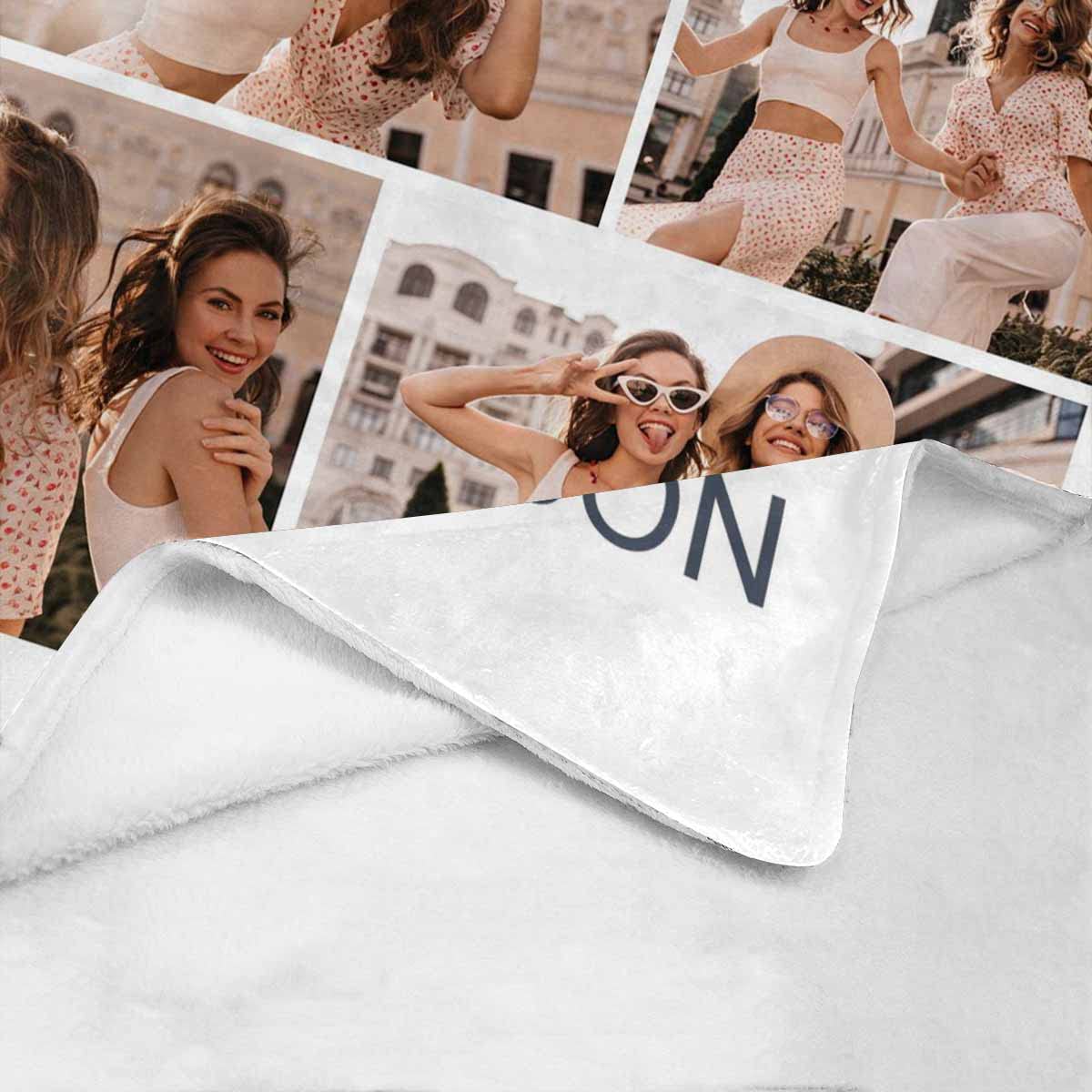 Personalized Best Friends Photo Blanket - Custom Fleece Throw 50