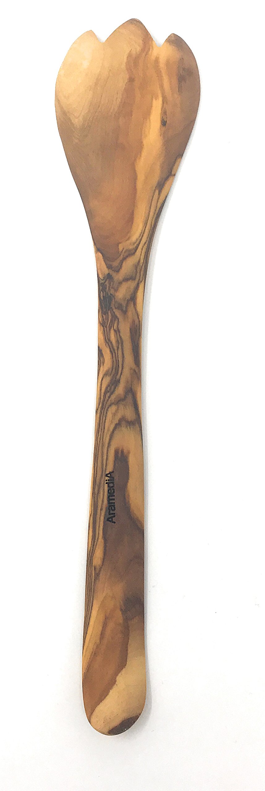 Handmade Olive Wood Cooking Fork - 12.5