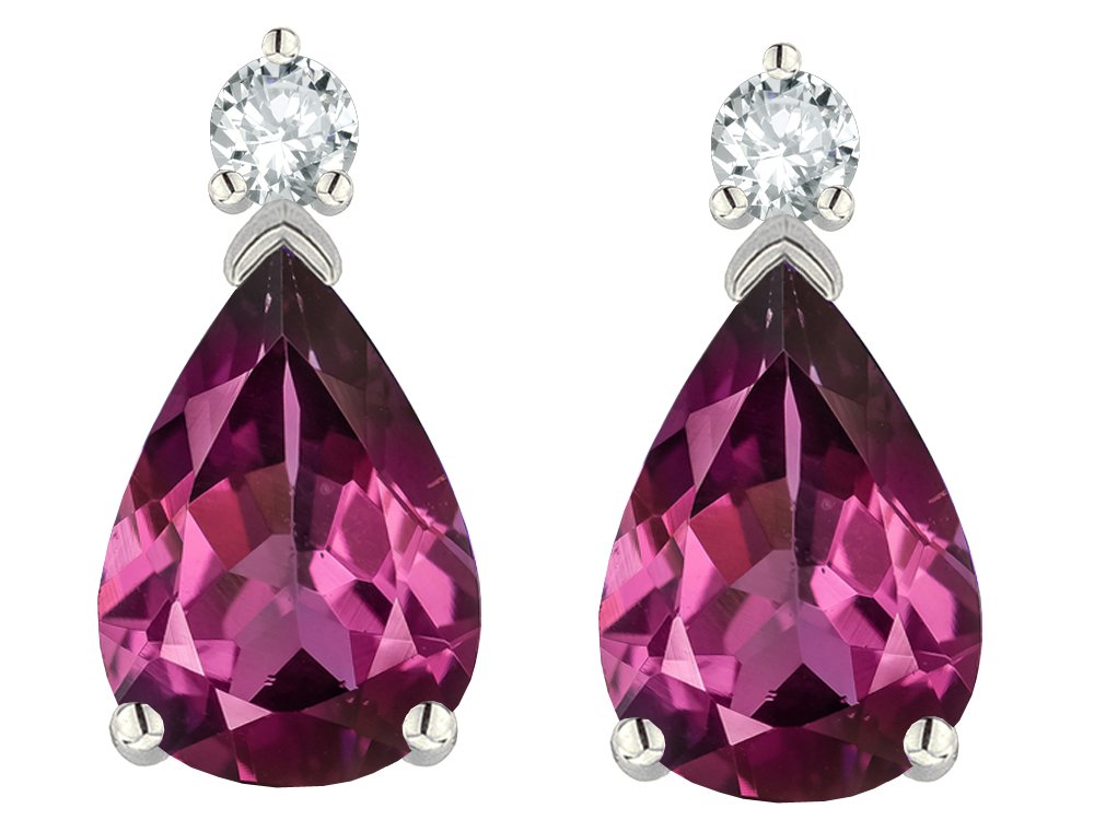 10K Solid Gold Pear Shaped Drop Earrings - 8x6mm Classic Studs for Women, Perfect for Weddings, Parties & Everyday Elegance