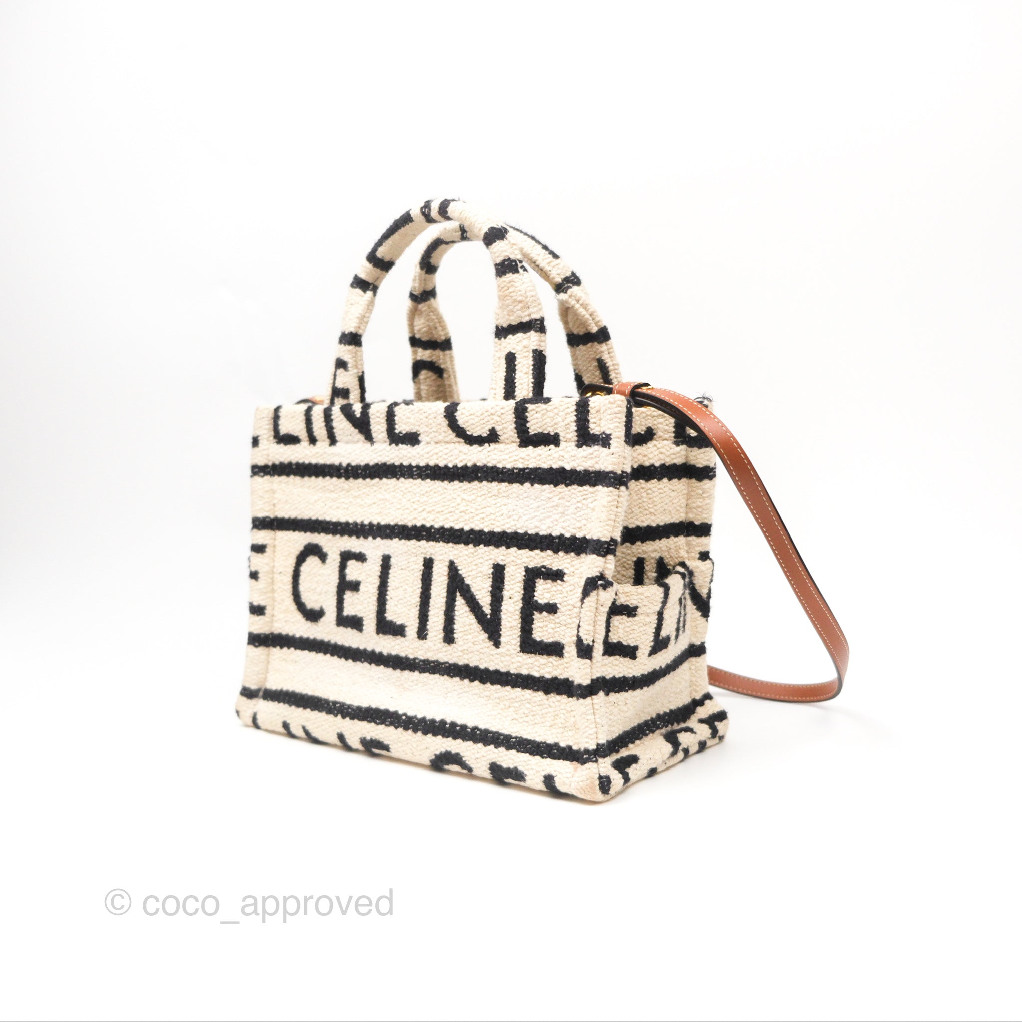 Celine Small Cabas Thais Textile Tote Bag in White - Stylish Designer Handbag for Women, Perfect for Work, Travel & Everyday Use