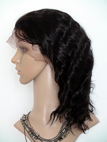 2018 DaJun 18 Inch Full Lace Human Hair Wigs for Black Women - Peruvian Virgin Remy Body Wave #2 Color | Natural Look for Daily Wear, Parties & Special Occasions