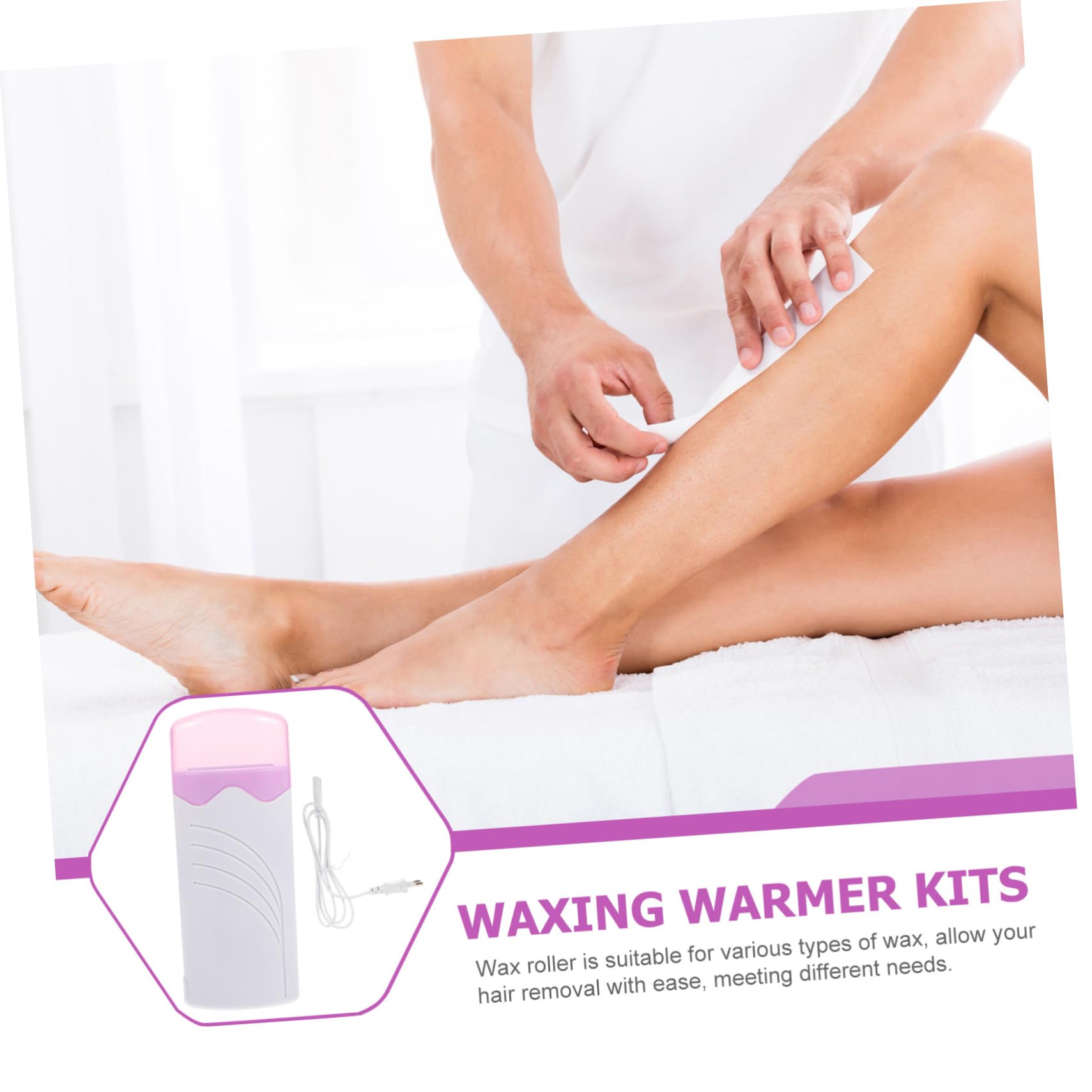 FOMIYES Professional Electric Roll-On Wax Heater for Hair Removal - Hard Wax Warmer Kit with Temperature Control - Perfect for Salon, Spa, and At-Home Waxing