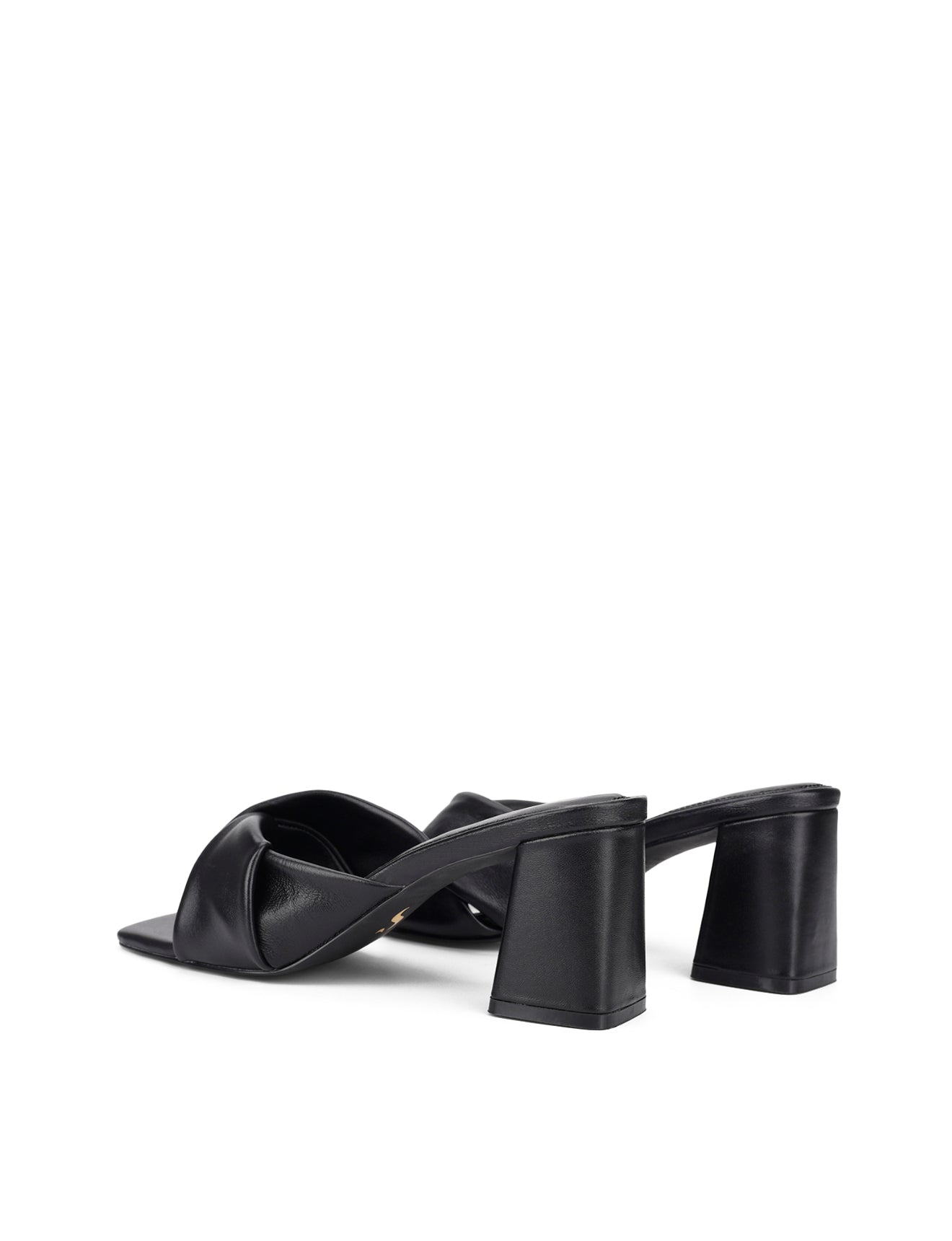 Black Leather Story Block Heel Mules - Comfortable & Stylish Women's Shoes for Office, Party & Casual Wear