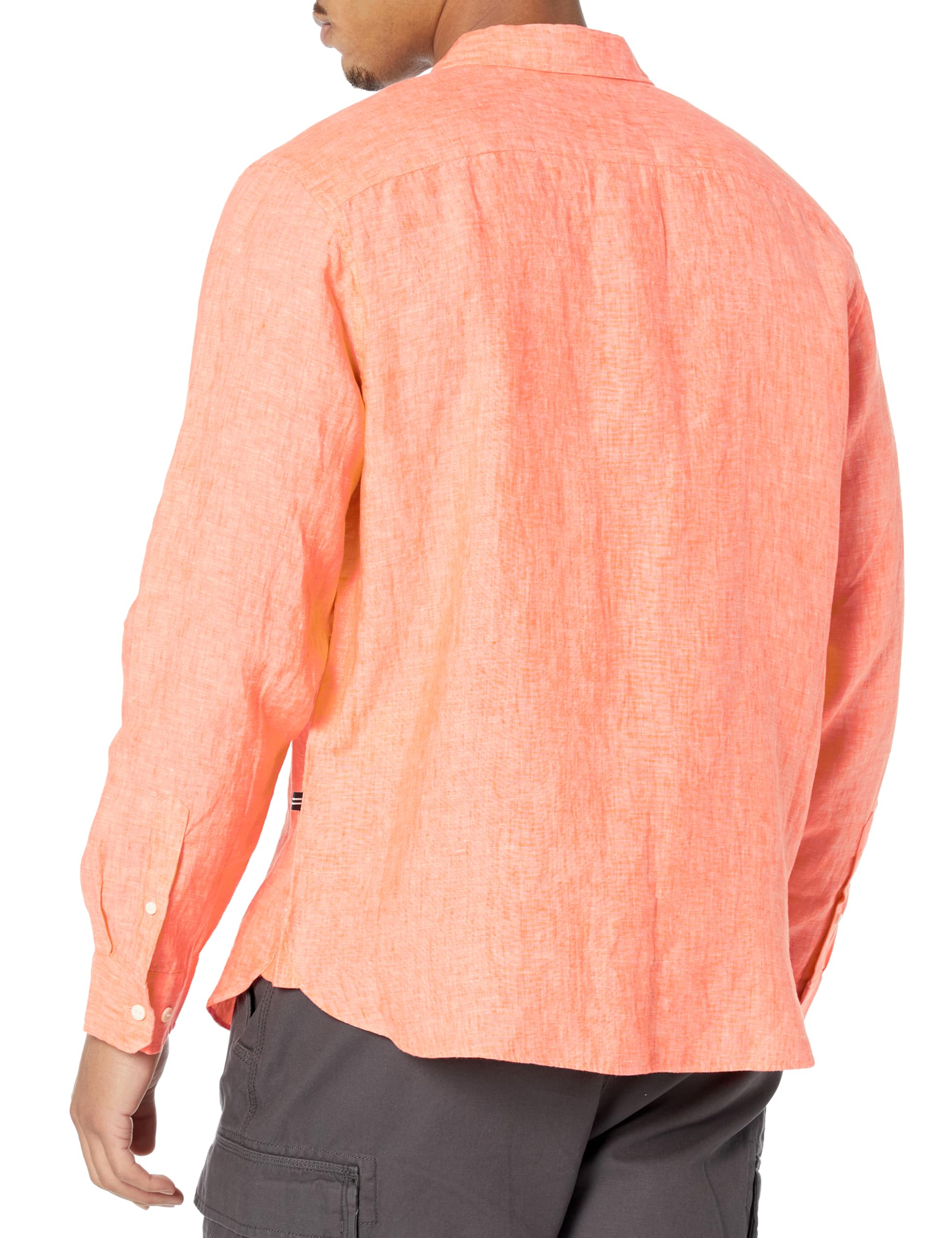 Nautica Men's Linen Shirt - Breathable Casual Button Down Shirt for Summer | Lightweight & Comfortable for Beach, Travel & Outdoor Activities