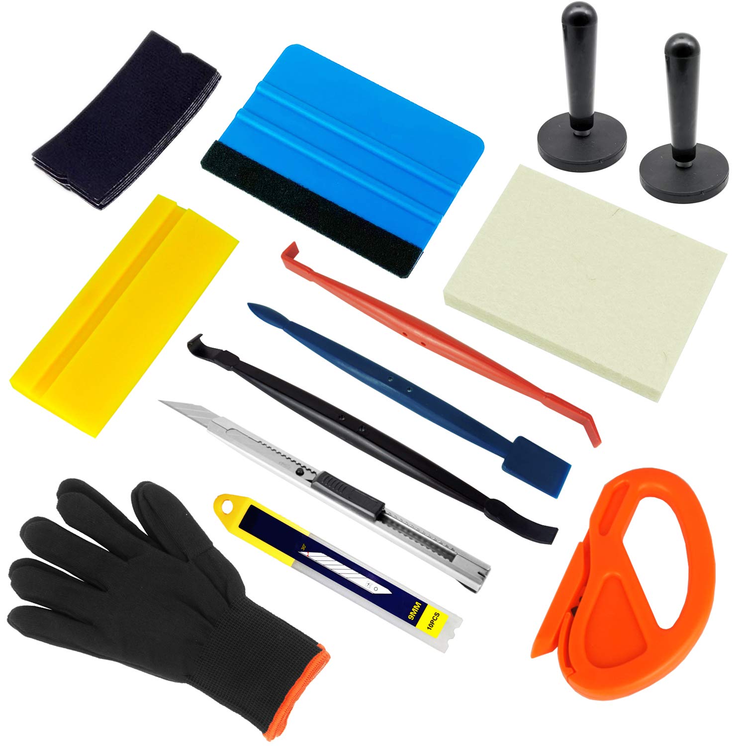CARTINTS Car Wrap Vinyl Kit - Professional Window Tinting Tools Set with Magnetic Edge Trimmer, Squeegee, Vinyl Magnets, Utility Knife & Blades - Perfect for DIY Car Wrapping, Vehicle Graphics & Window Tinting Projects