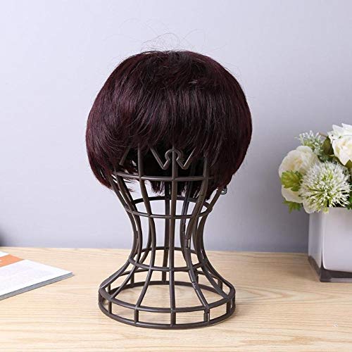 Foldable Plastic Wig Head Stand - Lantern Shape Wig Holder for Storage, Hat & Cap Display - Multi-Purpose Wig Accessories (Purple) | Perfect for Salon, Home Styling & Cosplay Costume Organization