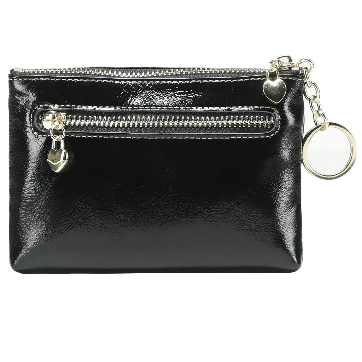 Itslife Small RFID Blocking Genuine Leather Wallet for Women - Zipper Coin Purse with Key Chain & Card Slots | Perfect for Everyday Use, Travel, and Gift Giving