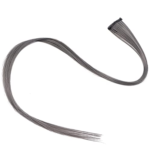 Vibrant Straight Clip-In Hair Extensions - Synthetic Colored Hair Highlights for Parties & Cosplay (04) - Perfect for Halloween, Costume Events & Styling