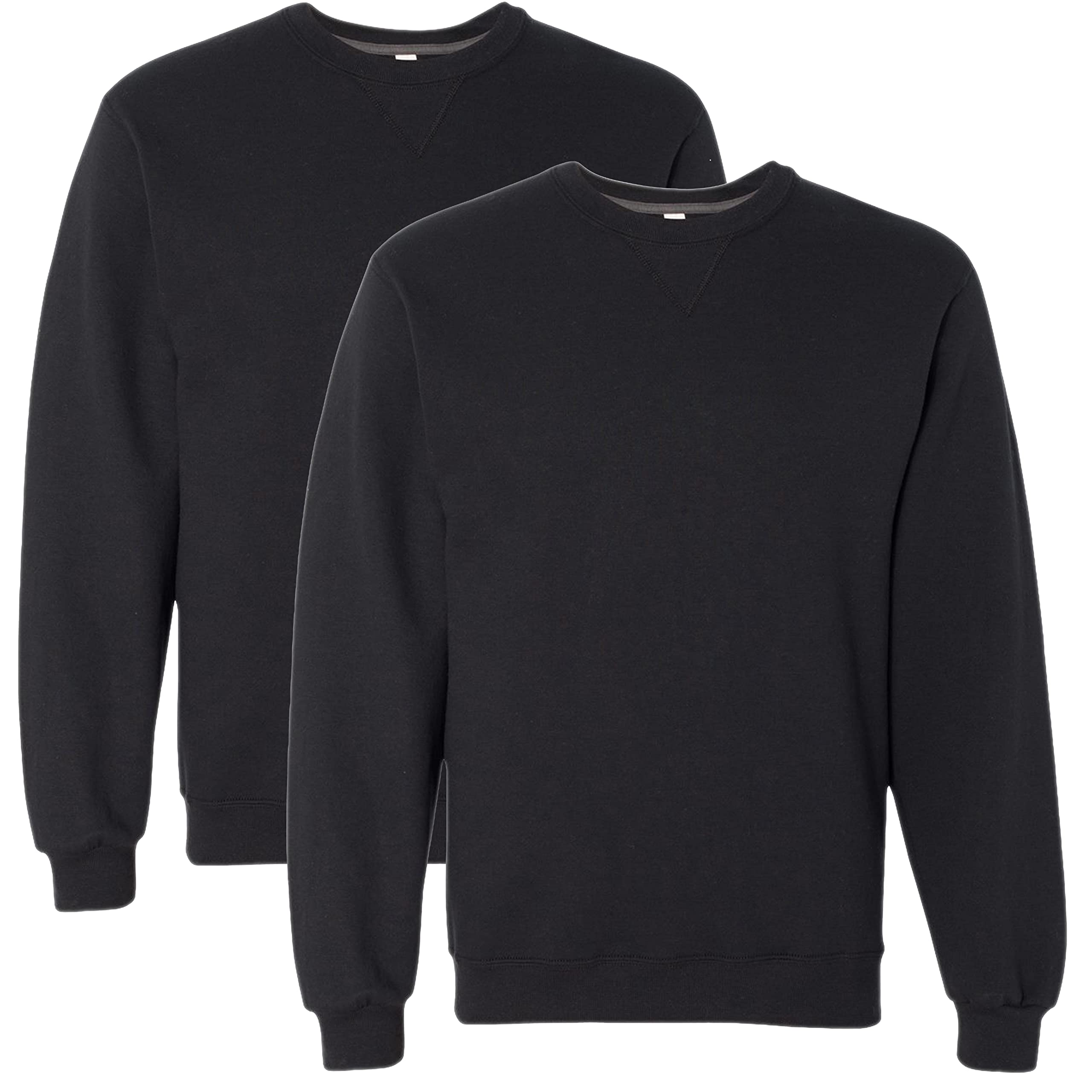 Fruit of the Loom Men's Cotton Crewneck Sweatshirt 2-Pack - Soft Casual Pullover for Everyday Wear, Lounge & Outdoor Activities