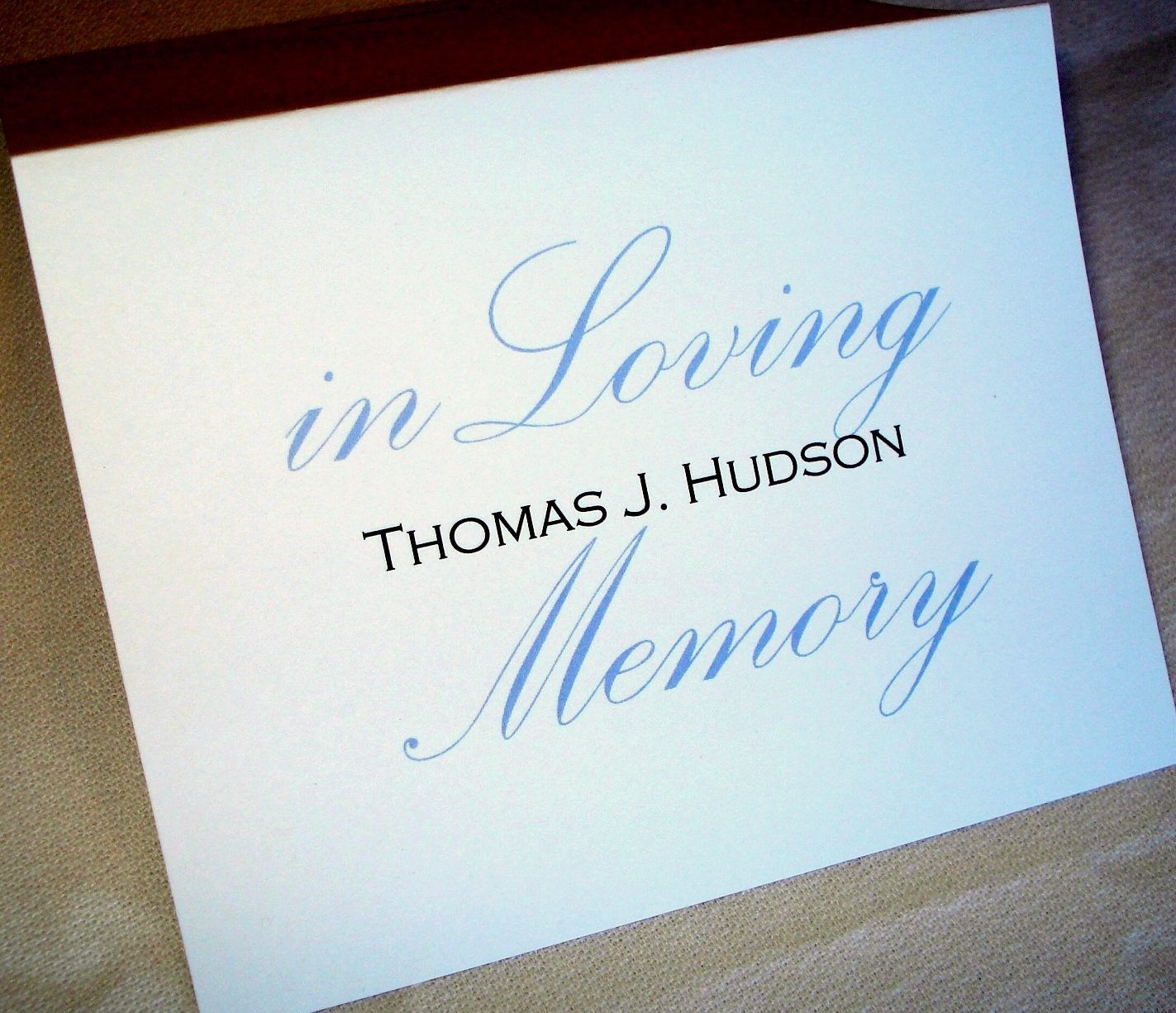 Personalized Note Cards with Full Name or Initials - Funeral Thank You Notes, Memory Cards & Sympathy Cards - Set of 50 or 20 with Matching Envelopes - Blank Inside for Handwritten Messages - Perfect for Condolences, Memorials & Thoughtful Gestures