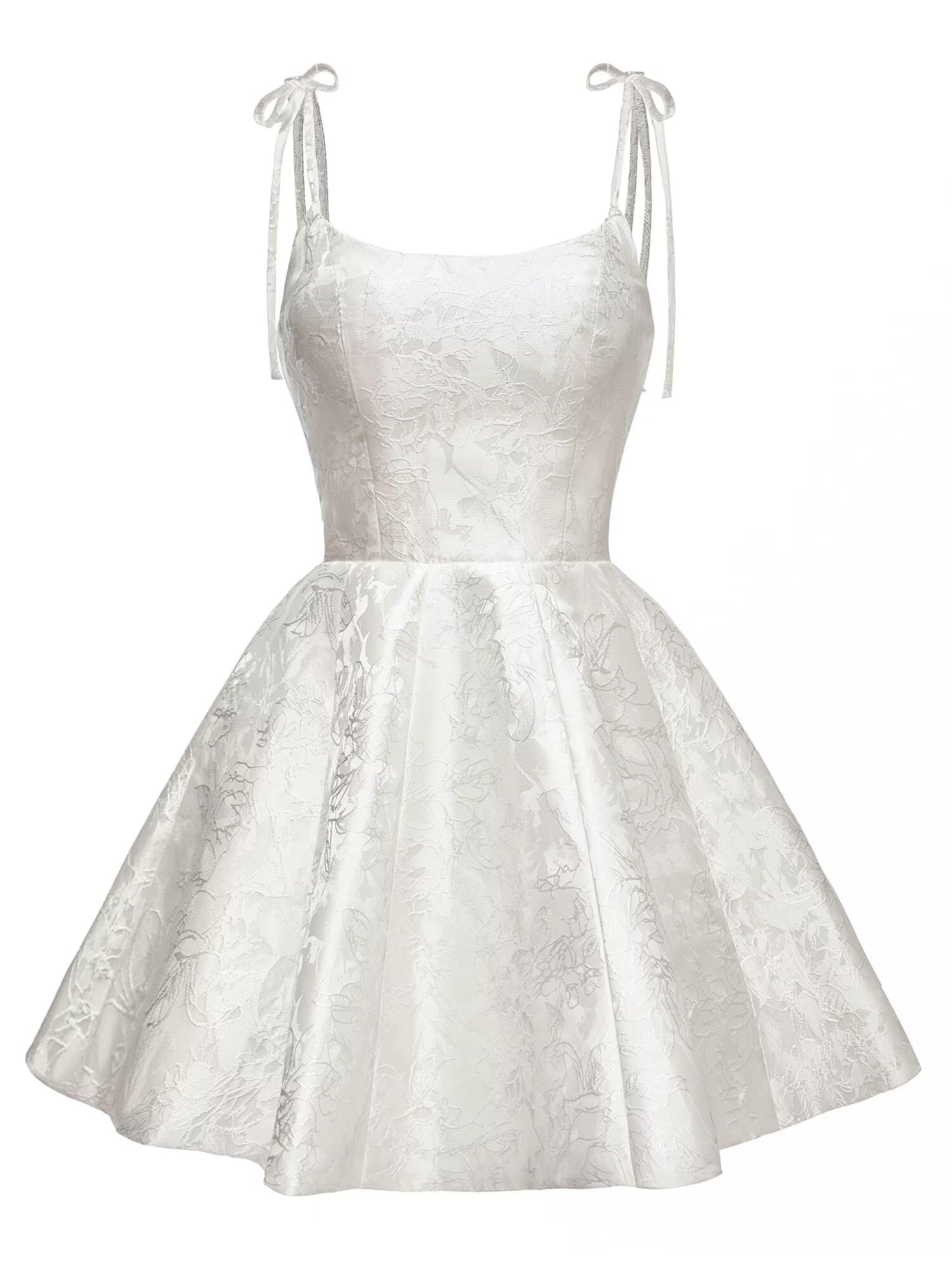 2025 Satin Homecoming Dresses for Teens - Short Spaghetti Strap Floral Prom Dress | Cocktail Party Gown for HOCO, Sweet 16, Graduation & Special Occasions