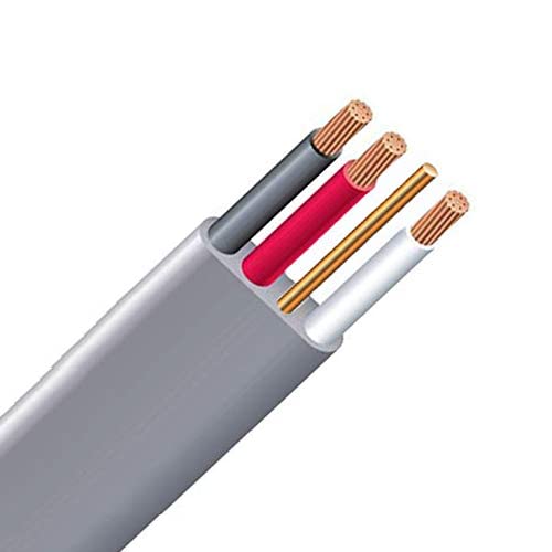 Nassau Electrical Supply 6/3 UF Underground Feeder Cable - 80FT Direct Burial Wire for Outdoor Electrical Projects, Landscape Lighting & Underground Wiring