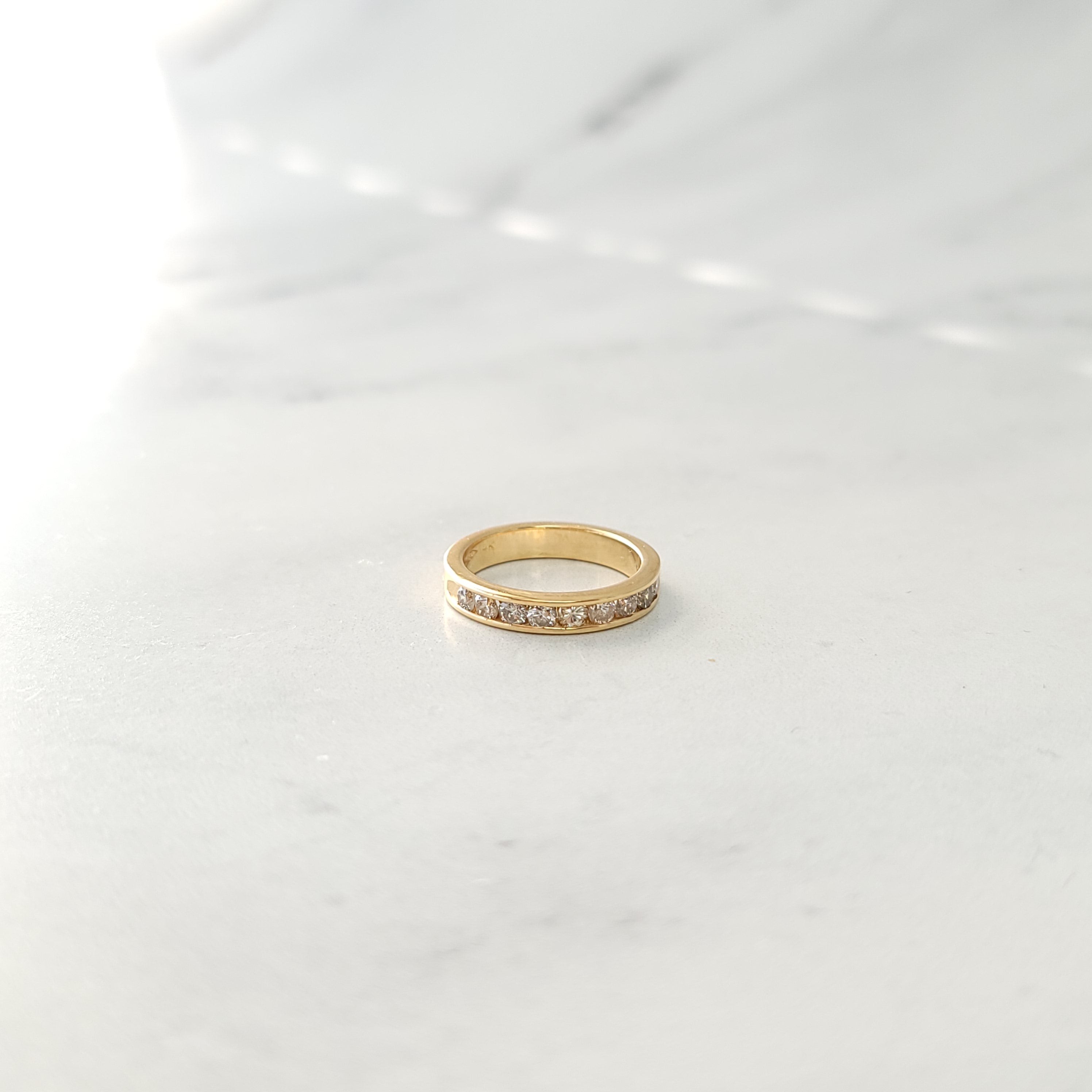 3.5MM Three Quarter Diamond Wedding Band - Elegant Half Eternity Ring for Women, Perfect for Anniversaries, Engagements & Bridal Jewelry Gifts