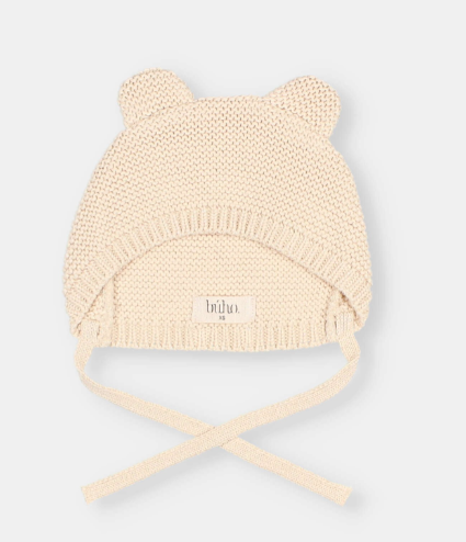 BUHO NB Teddy Bear Hat for Newborns & Infants (XS, S) - Soft & Warm Winter Beanie for Baby Boys & Girls - Perfect for Photo Shoots, Holidays & Outdoor Activities