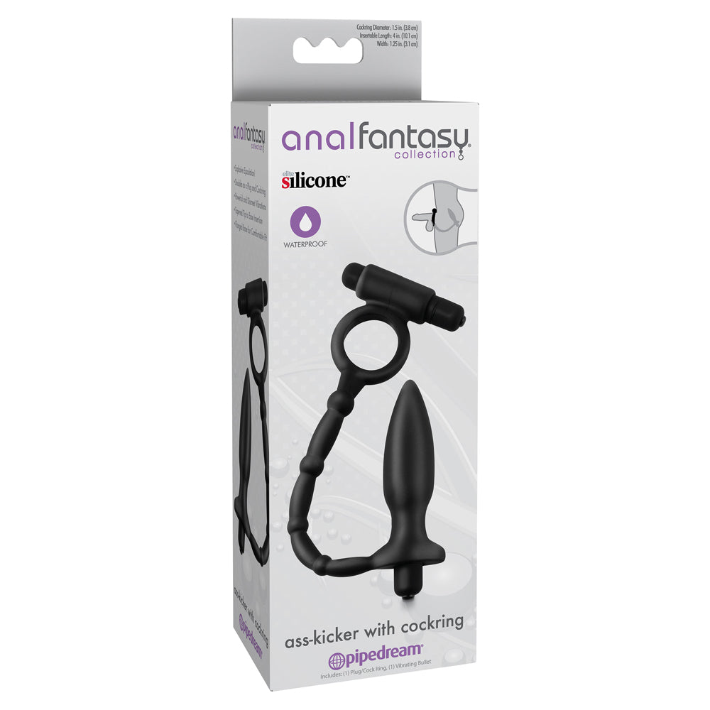 Anal Fantasy Collection - Vibrating Butt Plug & Cock Ring Set for Couples - Sensual Pleasure & Prostate Stimulation - Perfect for BDSM, Role Play & Spicing Up Your Sex Life