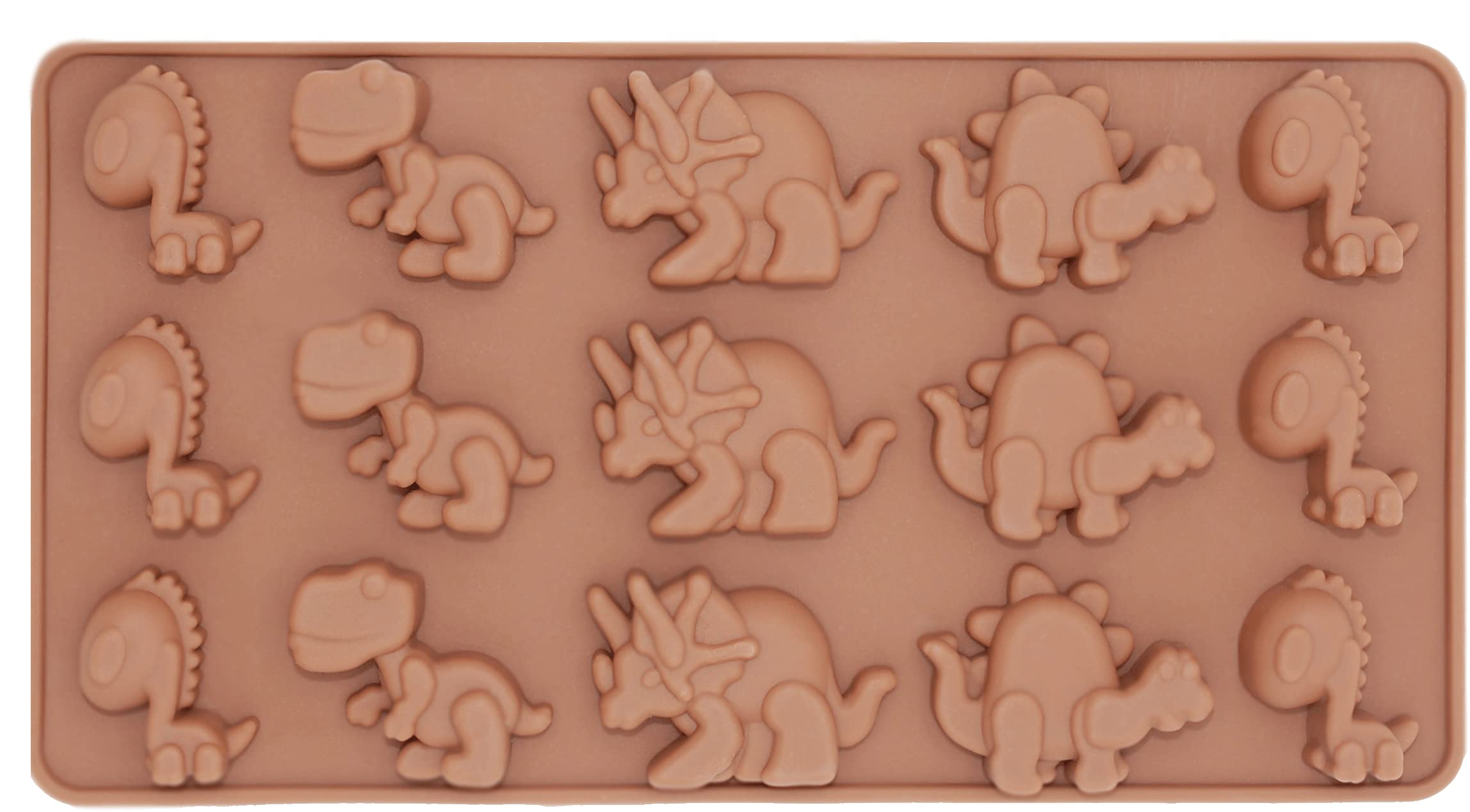 Dinosaur Silicone Mold Baking Tray - Non-Stick Food Grade Dino & T-Rex Shaped Chocolate Candy Mold for Kids DIY Treats, Ice Pops, Cupcakes | Freezer, Oven & Dishwasher Safe BPA-Free | Perfect for Birthday Parties, Classroom Activities & Holiday Baking