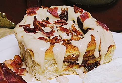 Gourmet Maple Bacon Cinnamon Rolls - Pack of 12 (6 oz Each) | Fresh Baked Breakfast Pastries, Sweet & Savory Treats for Brunch, Office Snacks or Holiday Gifts