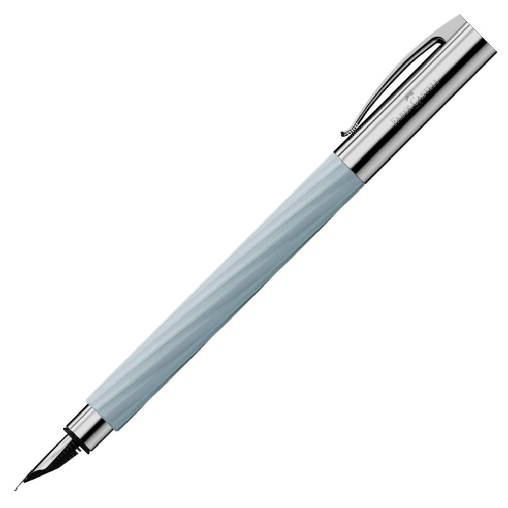 Faber-Castell Ambition Italic Fountain Pen - Ice Blue | Premium Writing Instrument for Calligraphy, Journaling & Office Use