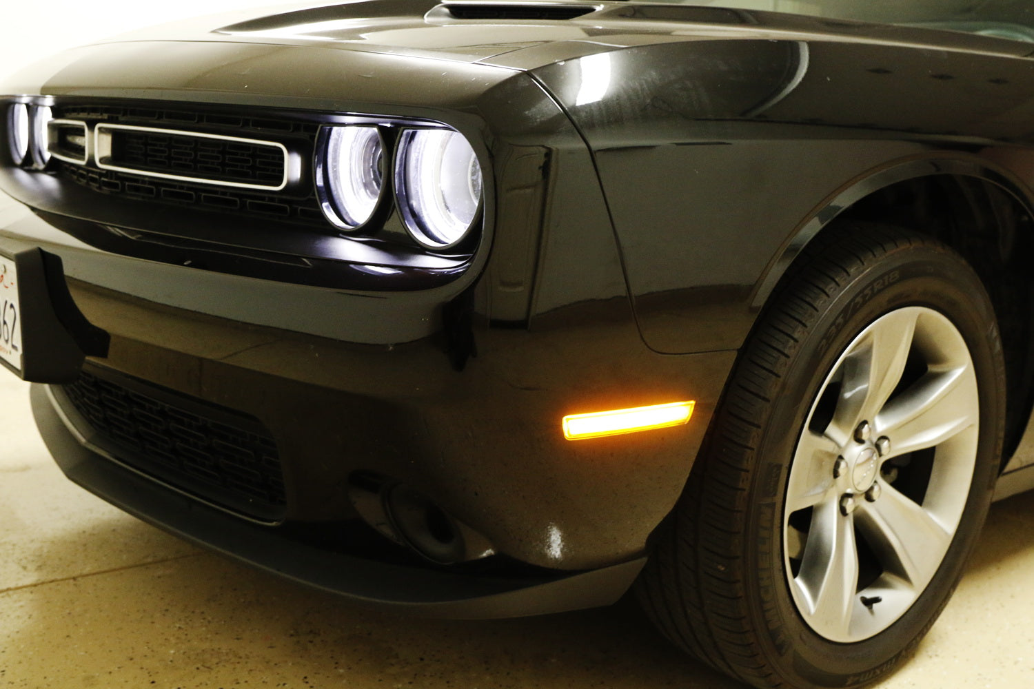Clear Lens Front Amber Rear Red LED Side Marker Lights for 2015-2024 Dodge Challenger - Enhanced Visibility & Style for Night Driving & Custom Car Upgrades