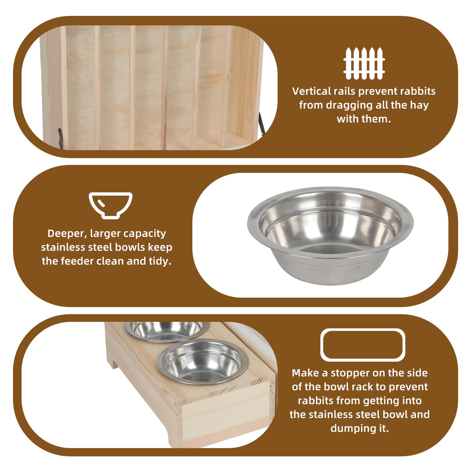 4 in 1 Rabbit Hay Feeder with 500ml Water Bottle, Food Bowl & Litter Box - Foldable Small Pet Cage Accessories for Clean & Healthy Habitat - Perfect for Indoor Bunny Cages, Hutch Enrichment, and Small Animal Care