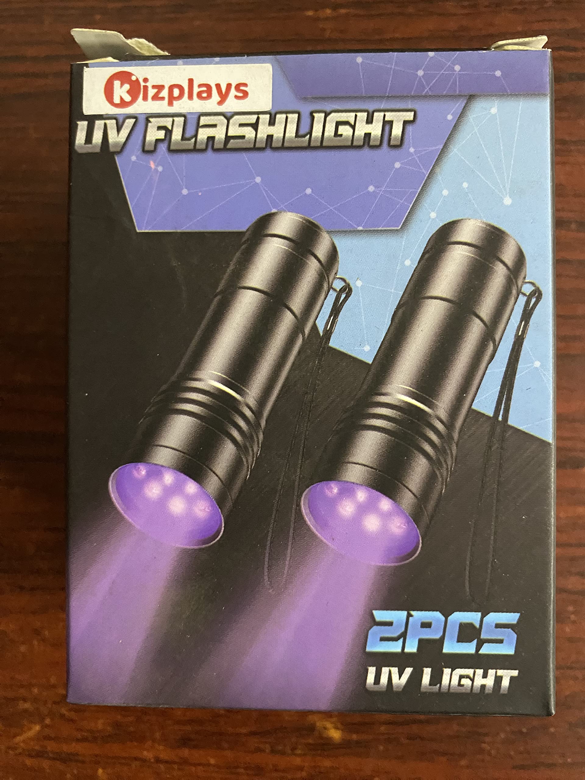 UV Flashlights 2 Pack - 12 LED 395nm Black Light Flashlight for Detecting Pet Urine & House Stains | Includes 6 AAA Batteries | Perfect for Home Inspection, Crime Scene Investigation & Nighttime Hunting